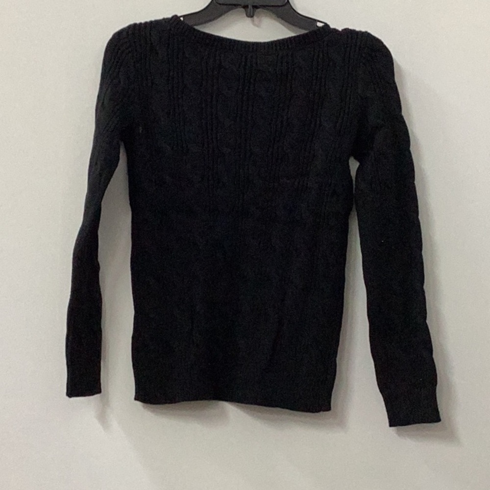 Lauren Ralph Lauren Women’s Cable Knit Cotton Blend Boatneck Sweater Black